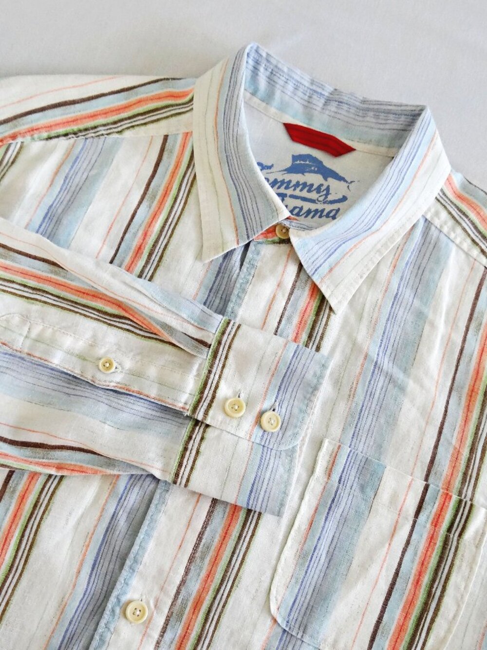 TOMMY BAHAMA Men's XL Relax 100% Linen Long Sleeve Button Up Shirt